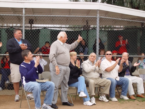 Former Dodger manager Tommy Lasorda once again rises to the occasion, this time giving a pep talk to the La Verne Little League and and all its supporters and sponsors.