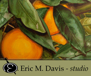 Entering the Eric M. Davis studio is like finding a pot of golden oranges and more at the end of the rainbow.