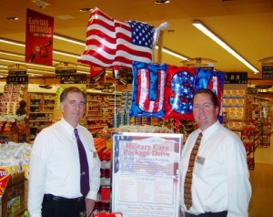 Tony and Bill of Vons are leading the effort to raise supplies for members of our Armed Services this Saturday at the supermarket. 