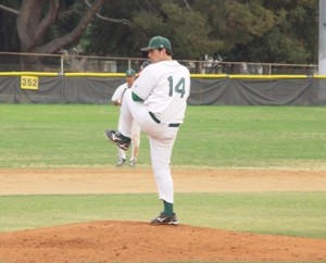 Big-game pitcher Nico Calderaro's guttiest performance of the year helped the Bearcats defeat the Chargers 5-4 at Bonita, May 1.