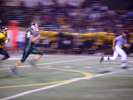 Bonita's Casey Horine on a long gallop that ended just shy of the endzone. It was one of the game's key moments because after Bonita failed to score twice from the Chiefs' one-yard line, Santa Fe scored two plays later to put the game out of reach.