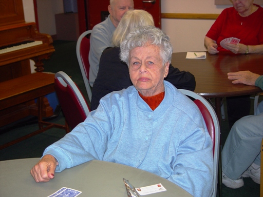 Jeanine Borst, int. at Community Center: Newspaper delivery in Hamburg, N.Y. (outside of Buffalo), paid two cents for every 10 papers delivered. She delivered a total of 127 papers, from one end of town to the other, in the snow.