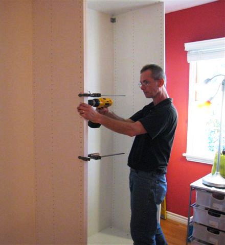 Michael Noble at work doing a home installation.