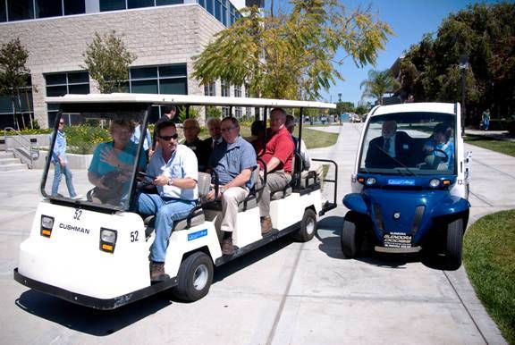 Members of the Reserve Officers Association (ROA) of the United States, Pasadena – San Gabriel Valley Chapter 42 tour the Citrus College campus.