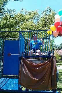 Chamber CEO prepares for a dunking.