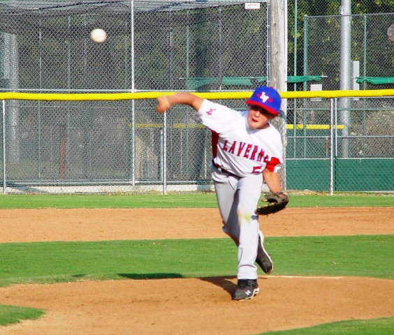 Joe De Fina unleashes a fastball.