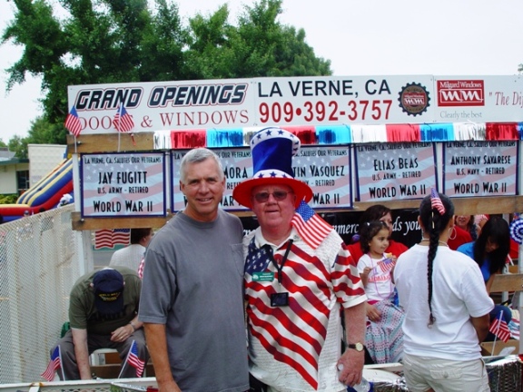 That's Ken Turnquist, owner of Grand Openings, with Chamber Prez, CEO, etc. Brian McNerney (the guy has way too many titles) of the La Verne Chamber.