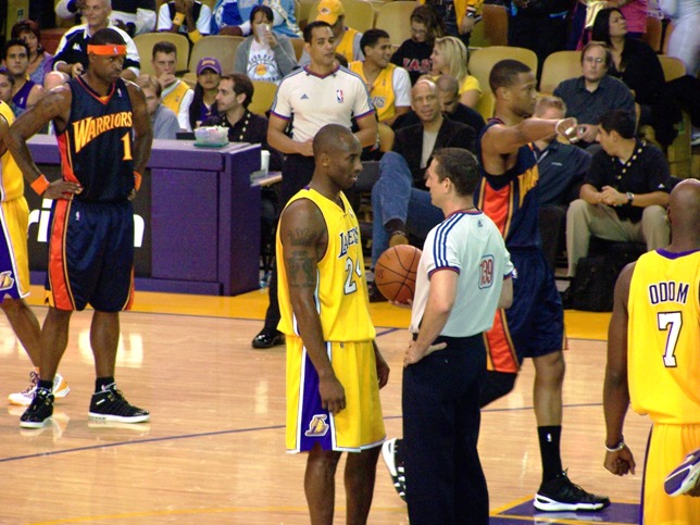 J.T. Orr goes eye to eye and chest with Kobe Bryant.