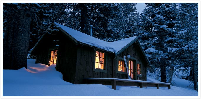 Tamarack Lodge in winter.