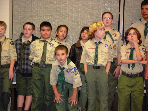 The Scouts turned out in big numbers to honor and show their appreciation for their leader.