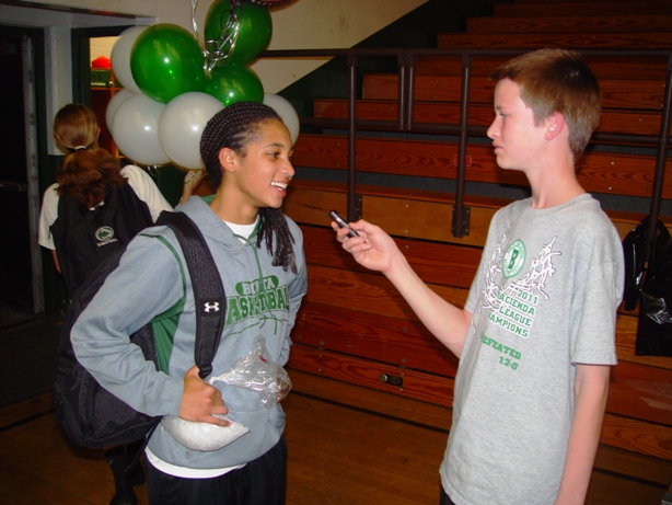 After the Nikki Wheatley is interviewed by Mr. Pine, Bonita sports editor.