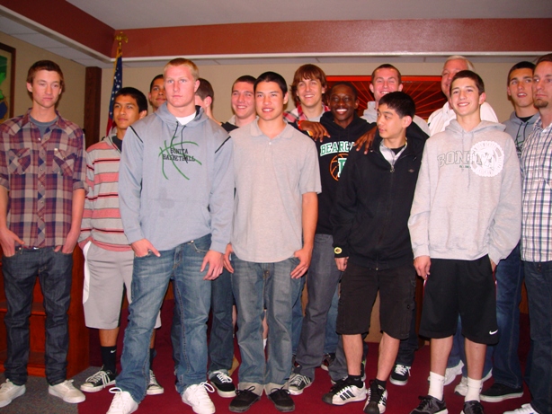 The Bonita varsity boys' basketball team also had a stellar season, earning them a trip to city hall.