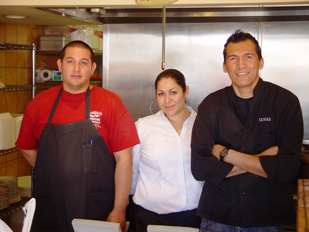 From left, Sergio's Eric, Eliana and Ulyses are ready to serve La Verne customers.