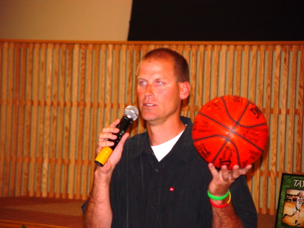 Coach Baumunk starts every season the same way with his opening speech, "This is a basketball."