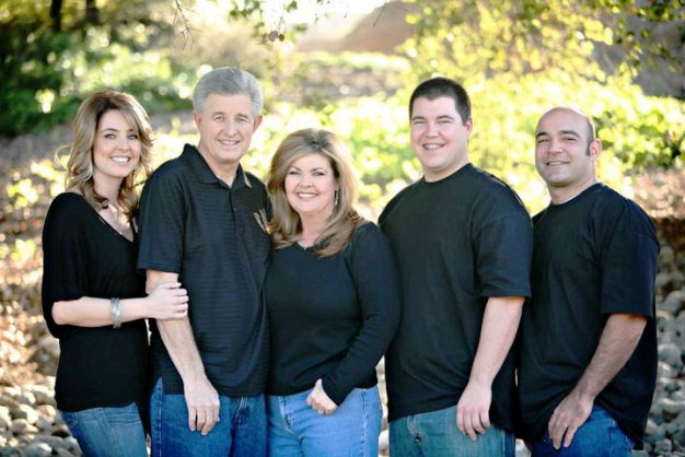 The beautiful Barnes family, from left, Natalie, Craig, Kathy, Clinton "Bubba" and Kirk.