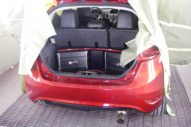 The hatchback offers a wall of sound for music lovers.