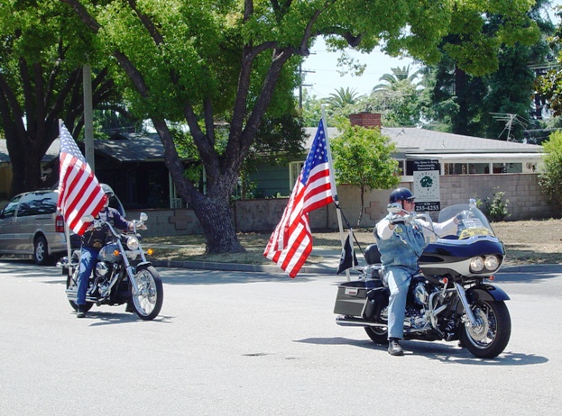 The flag was in evidence everywhere in La Verne on Memorial Day.