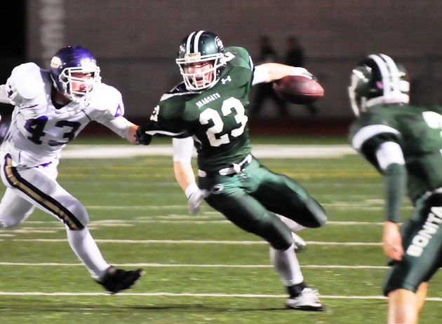 Garrett Horine played his usual superlative game on offense and defense.
