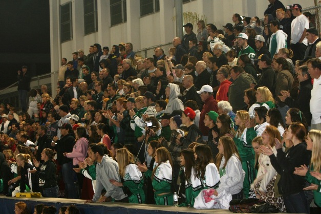 The Bonita crowd was tense and intense -- just a little into the game!