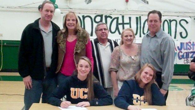 UCI Twins: Victoria, left, will play volleyball for UC Irvine, while  Ambyr Stewart, will play water polo for the Anteaters