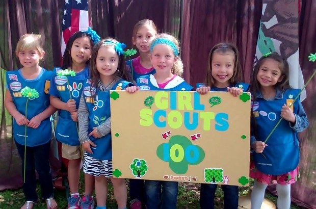 Some of the future leaders of America showed their support for the Girls Scouts of America, which is celebrating its 100th birthday on March 12, 2012.