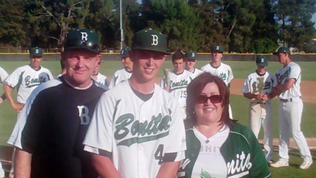 Mitch Johnson will go down in the books as pitcher who recorded the last out at bat for Bonita, flying out to center field, and getting the last out for Bonita, on the mound. Architecture? Maybe he can talk to coach Knott about building and designing a great team.