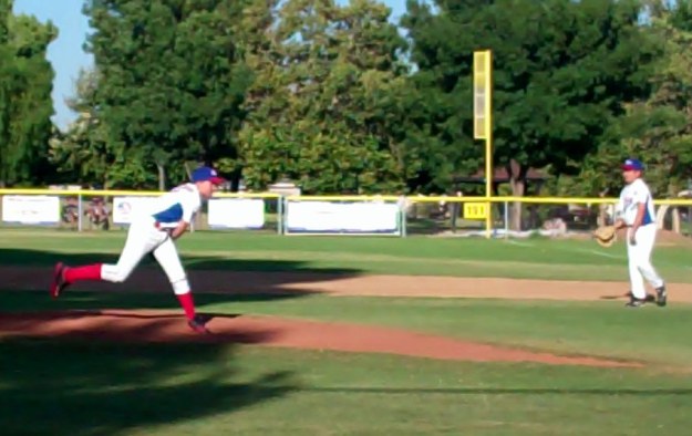 Ryan Stonehouse had a great all-star series for La Verne, pitching and hitting.